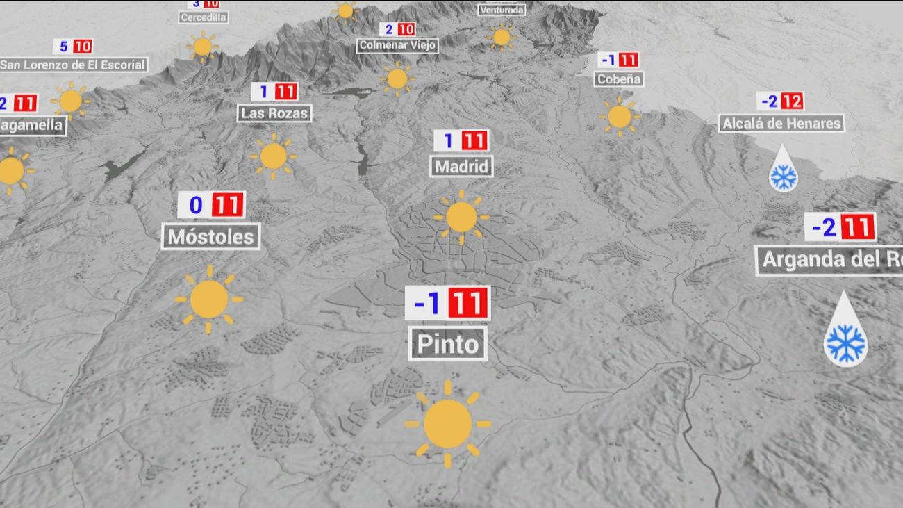 El tiempo en Madrid este domingo:  sol y mínimas en ascenso en zonas de la Sierra