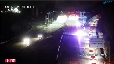 Normalizada la circulación en la A-1 en Somosierra, sentido Madrid, tras un accidente en el túnel