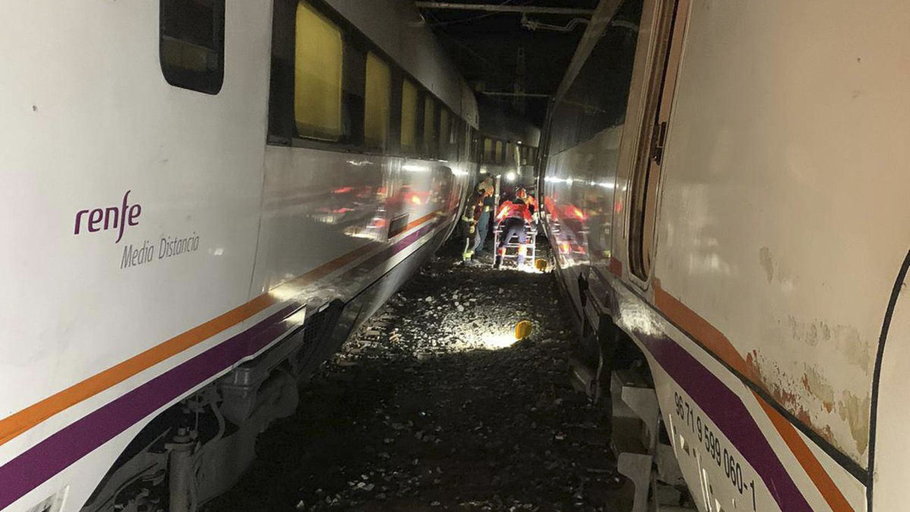 Choque de dos trenes en Málaga