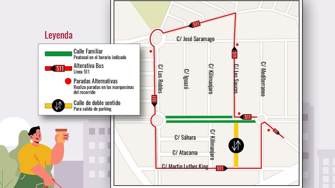 Calle peatonal en Alcorcón