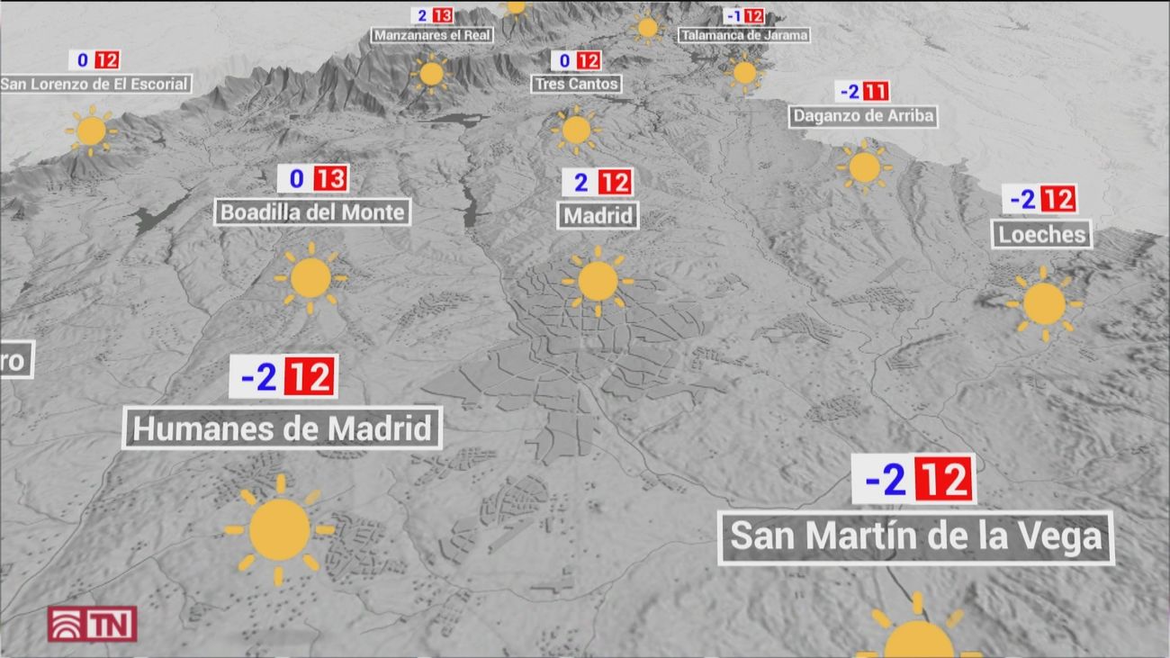 El tiempo en Madrid este domingo: Nochebuena soleada y máximas por encima de los 10 grados