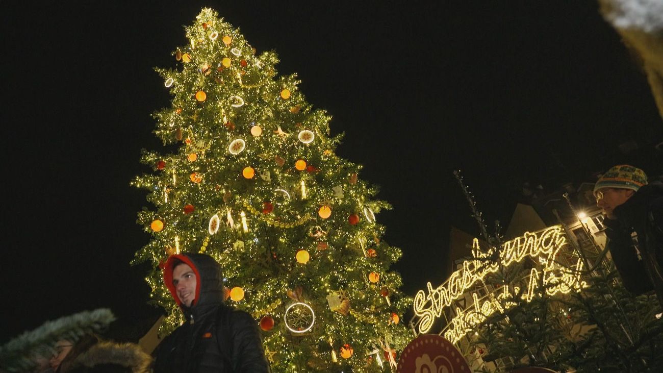 Visitamos en Estrasburgo el árbol decorado más alto de Europa y su mercado navideño