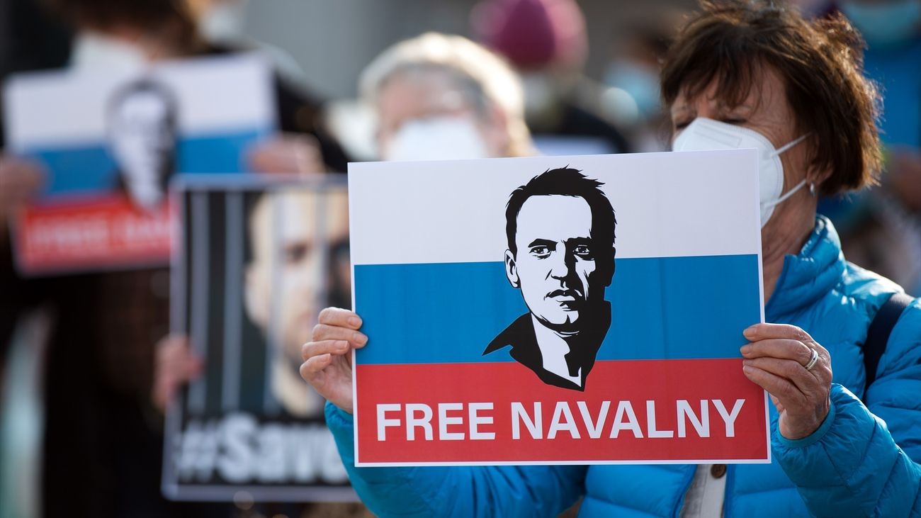 Manifestación para la liberación de Navalny