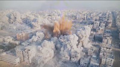 La voladura de un túnel en Jan Yunis destruye varias manzanas de casas en Gaza