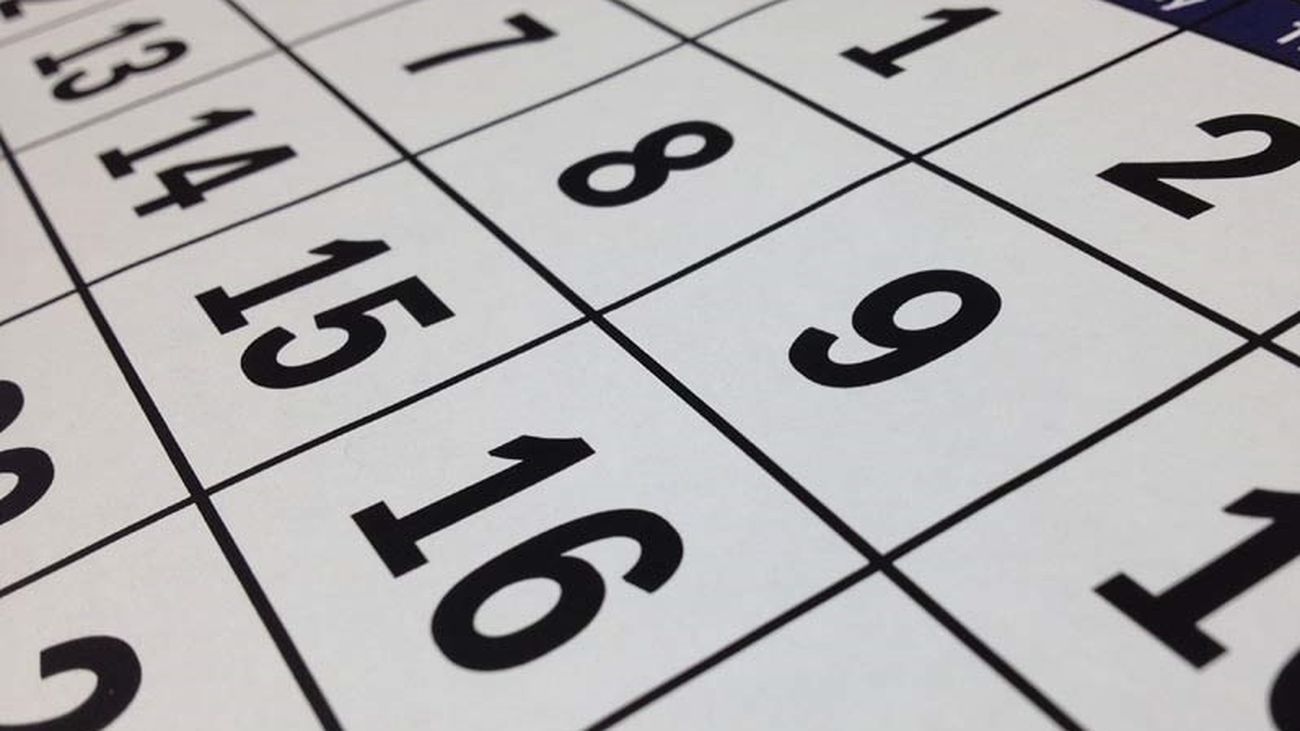 Imagen de un calendario