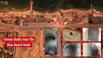 Israel halla túneles de Hamás bajo un hotel frente a la playa de Gaza