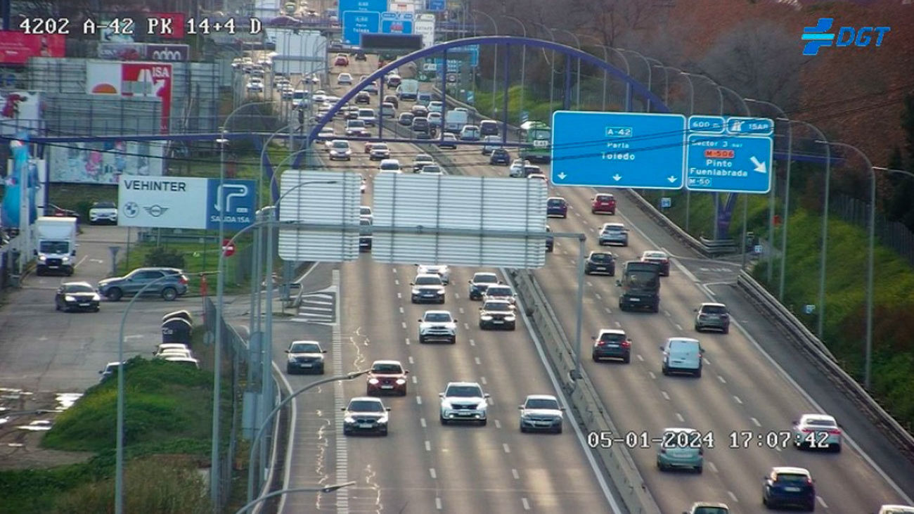Retenciones de salida en Madrid en Pinto y Fuenlabrada