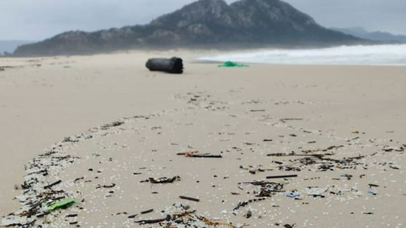 Pellets aparecidos en las costas gallegas