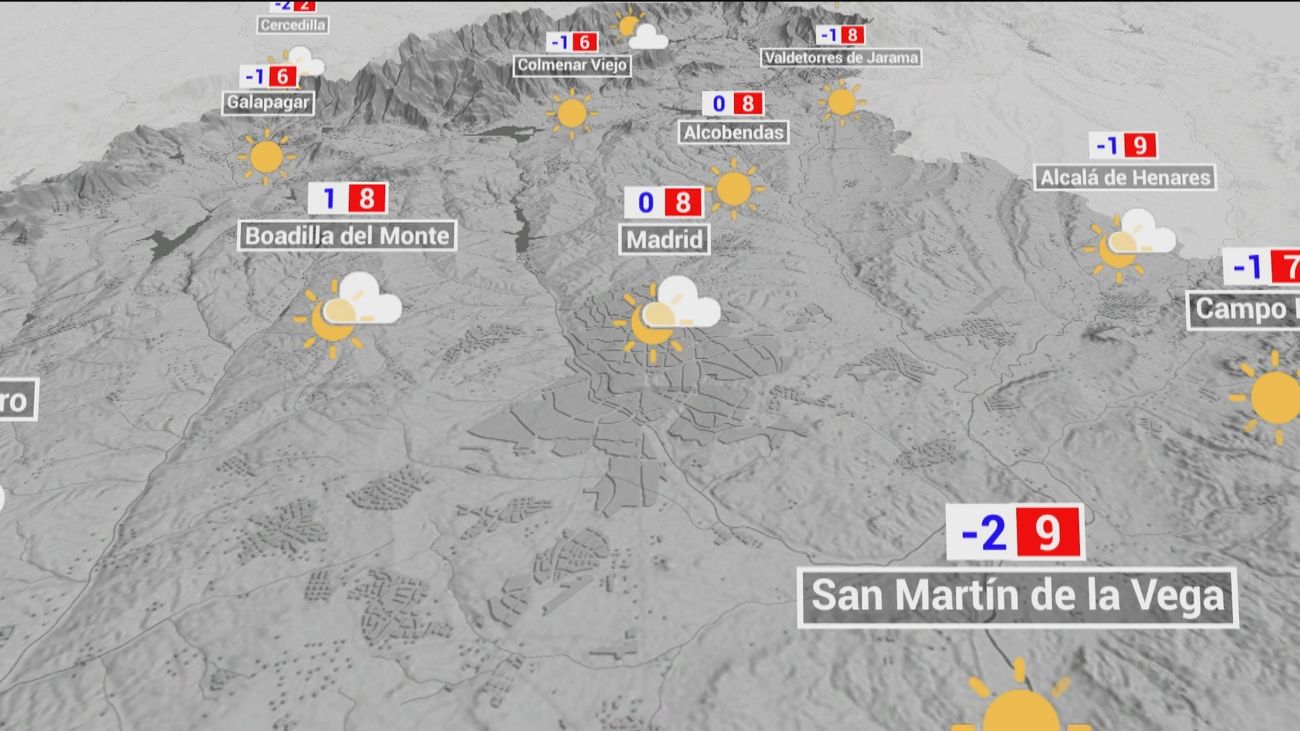 El tiempo en Madrid este domingo: mínimas en descenso y cielos despejados