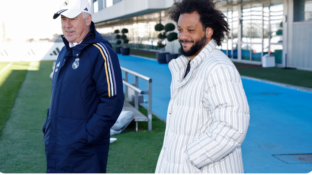 Marcelo visita a la plantilla del Real Madrid: “Veo muy bien al equipo”