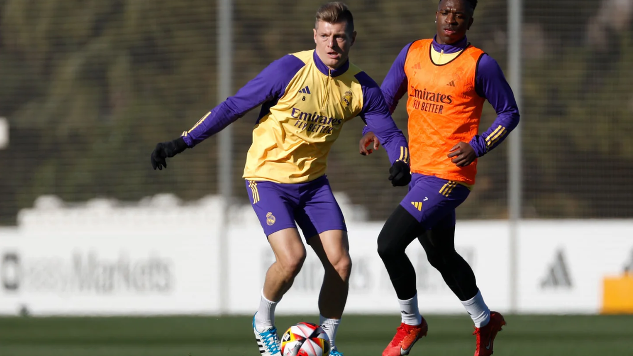 El Real Madrid cierra la preparación de la Supercopa con Kroos y Mendy