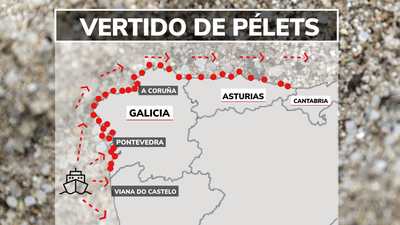Galicia rectifica y activa el nivel 2 de alerta por el vertido de ‘pélets’ después de hacerlo Asturias