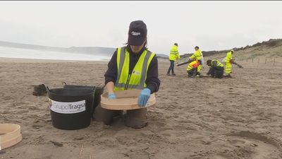 El Gobierno comienza a limpiar de plásticos las playas asturianas