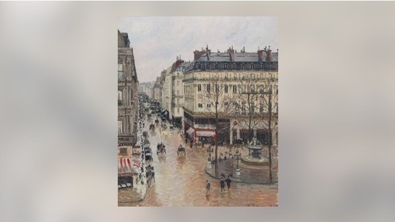 Obra 'Rue St. Honoré en la tarde', de Pissarro