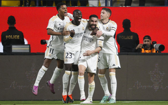 Mendy celebra el gol / EFE