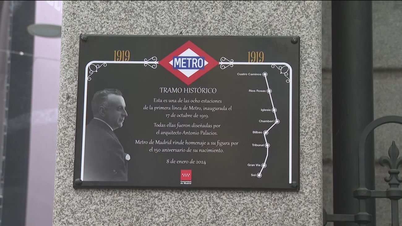 Placa en homenaje a Antonio Palacios