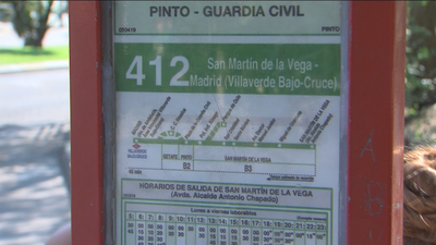 La Comunidad de Madrid aumentará desde el lunes la frecuencia de la línea 412 entre Villaverde y San Martín de la Vega