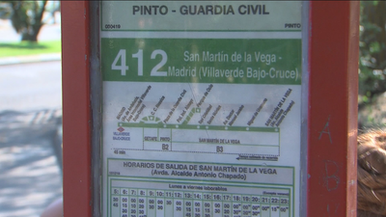 La Comunidad de Madrid aumentará desde el lunes la frecuencia de la línea 412 entre Villaverde y San Martín de la Vega