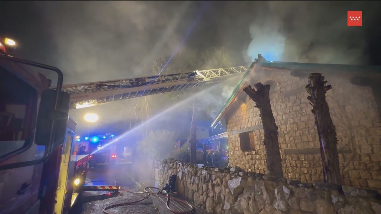 Arde un chalé en Becerril de la Sierra sin causar heridos ni intoxicados