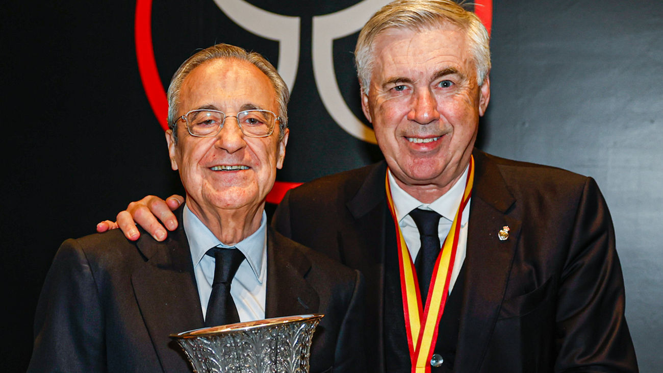 Florentino supera a Bernabéu y Ancelotti iguala a Zidane en títulos con el Real Madrid