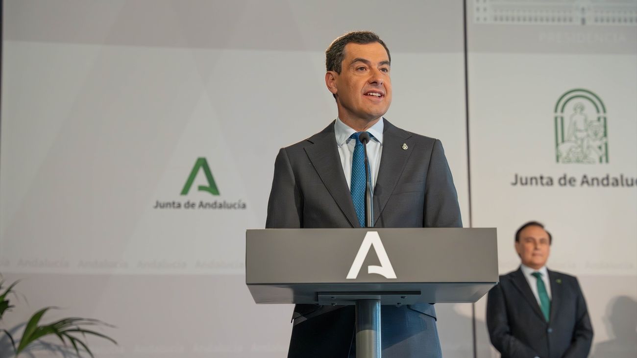 El presidente de la Junta de Andalucía, Juanma Moreno