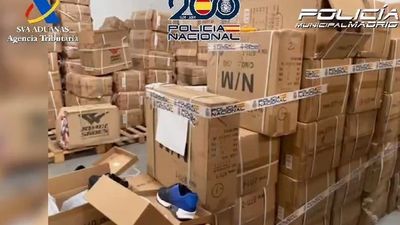 Incautan 95.000 pares de zapatillas de deporte falsificadas en Fuenlabrada, Toledo y Alicante