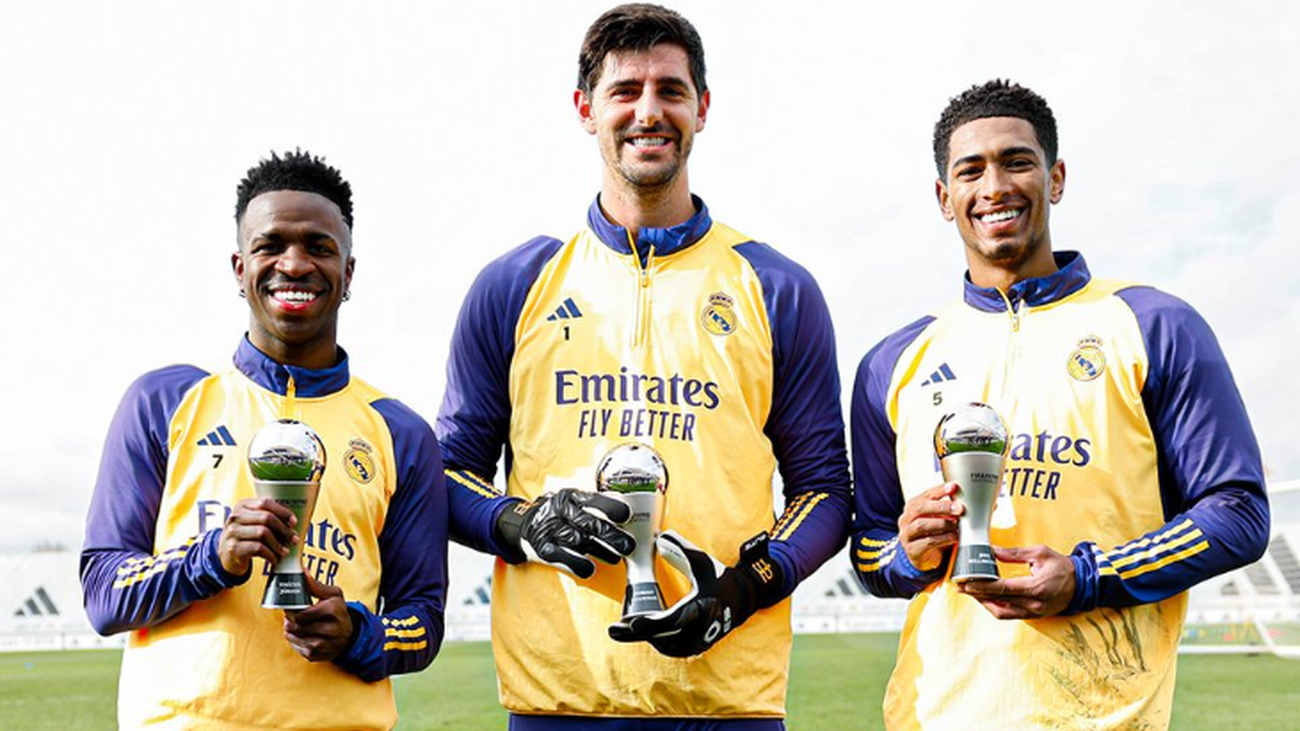 Vinícius, Bellingham y Courtois reciben sus galardones 'The Best'