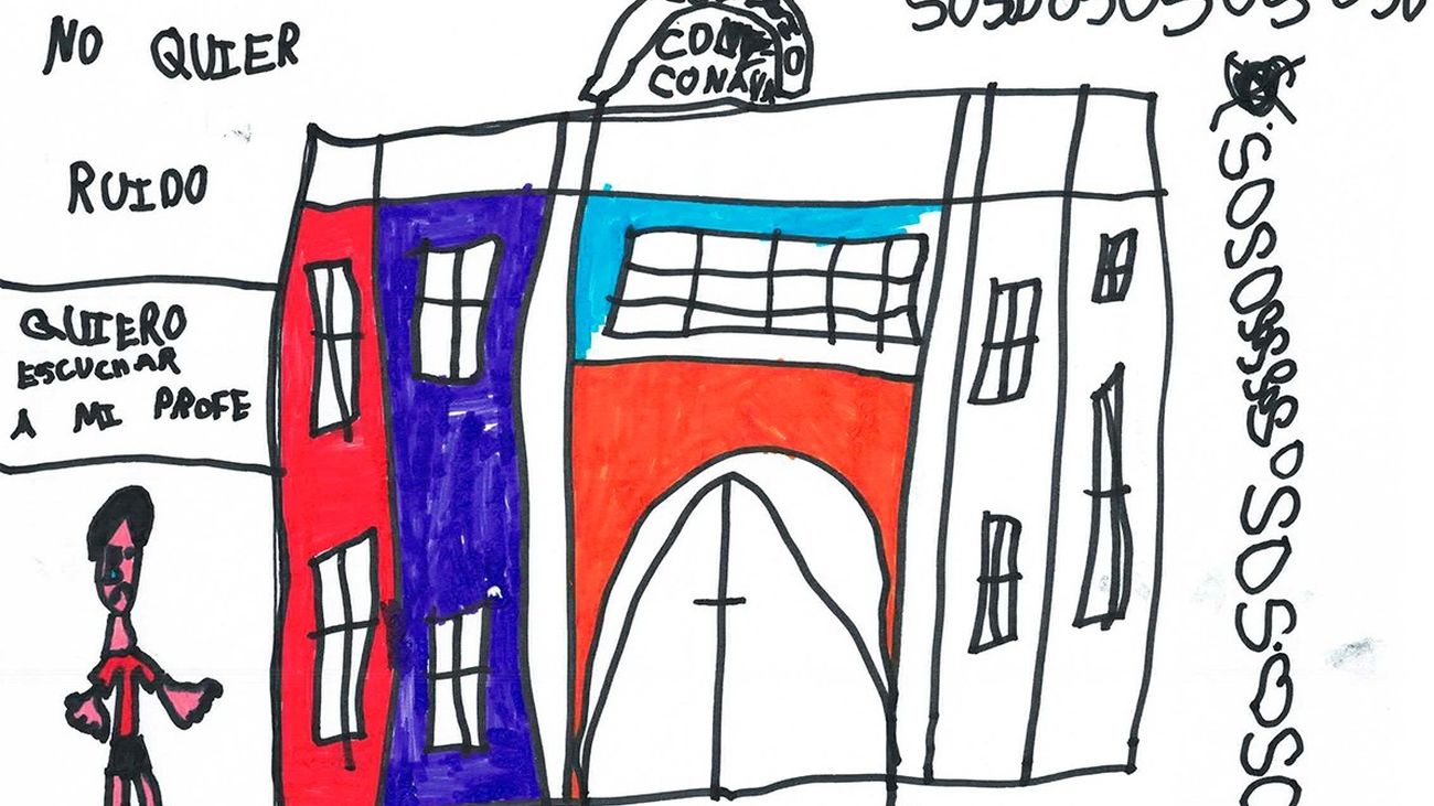 La Casa Real se interesa por los alumnos del colegio Perú, próximo a las obras del metro