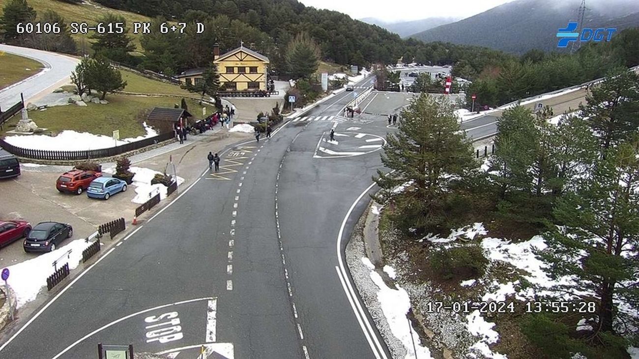 El Puerto de Cotos sin apenas nieve