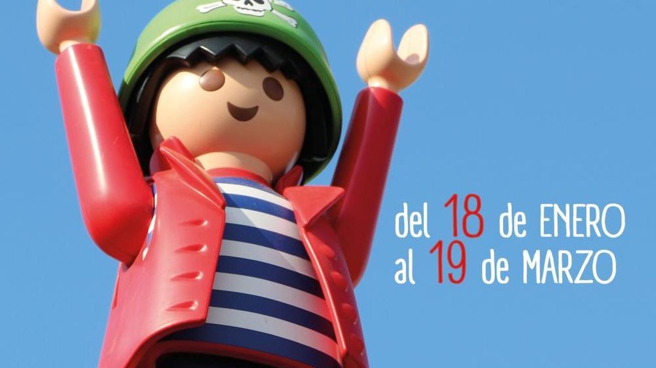 Cartel de la exposición de Playmobil en Villaviciosa de Odón