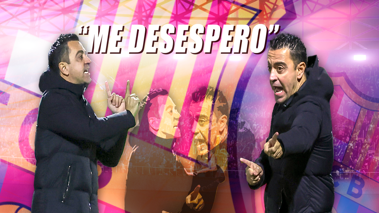 La desesperación de Xavi en el Barça