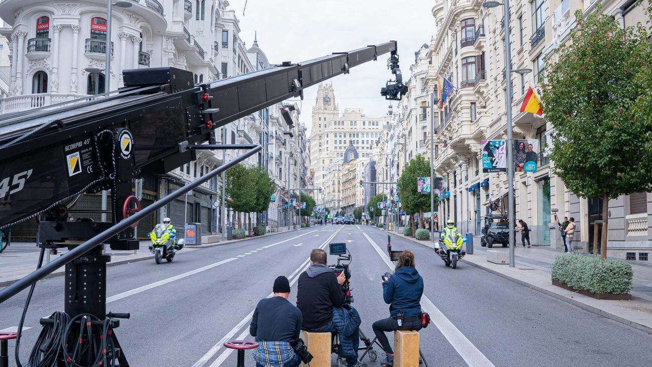 Rodaje cinematográfico en Madrid