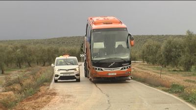 Cuatro menores heridos leves al volcar un autobús escolar cerca de Estepa (Sevilla)