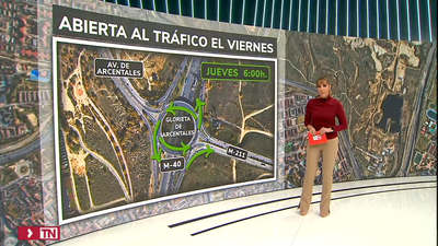 La glorieta de Arcentales sobre la M-40 reabrirá al tráfico el viernes 26 de enero