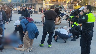 5 heridos al volcar un coche de caballos en el Parque de María Luisa de Sevilla