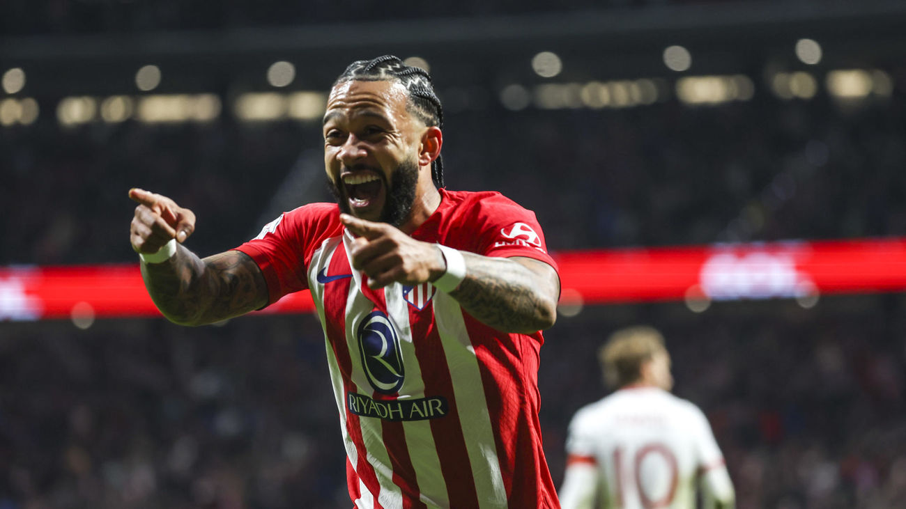 El delantero del Atlético de Madrid Memphis Depay