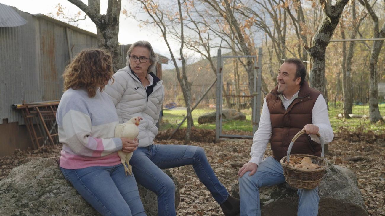 Poty Castillo en una  granja de Navacerrada