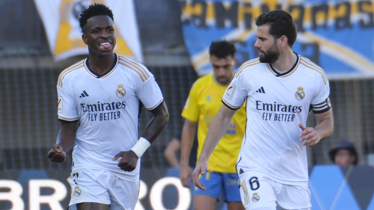 Vinicius celebra un gol ante Las Palmas