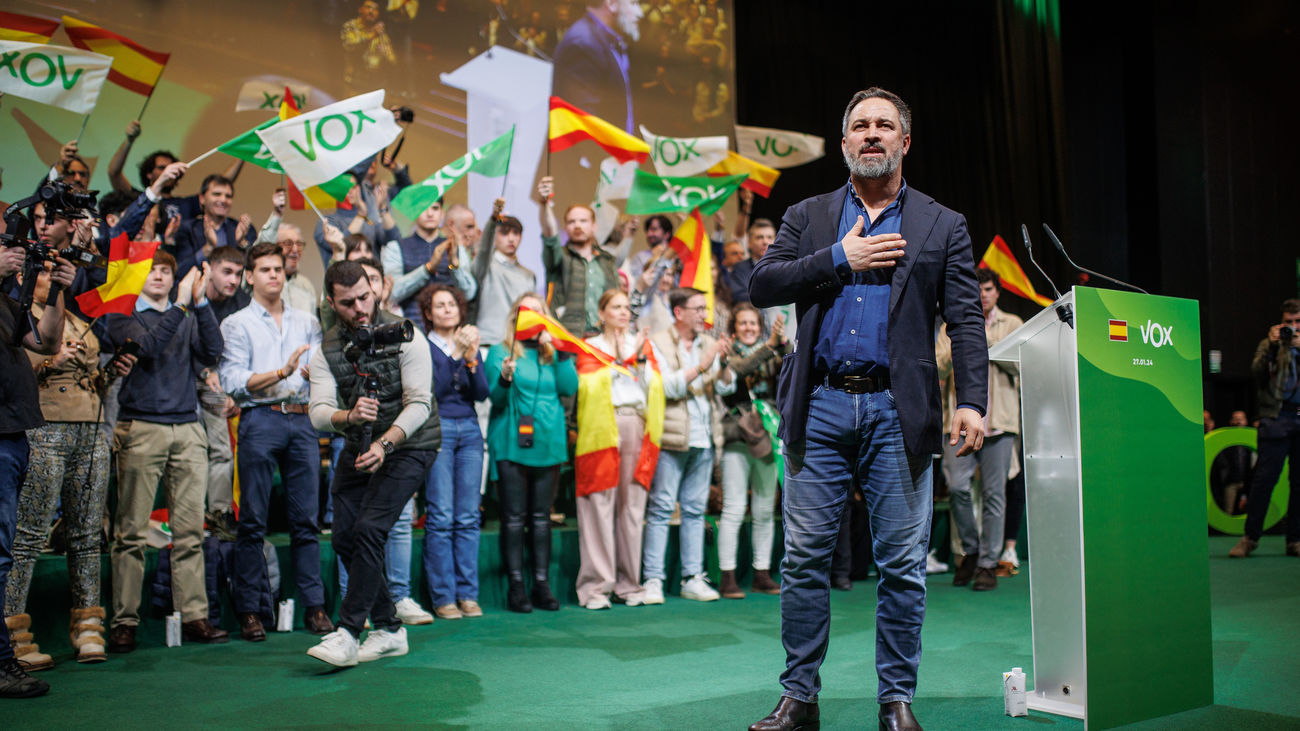 Santiago Abascal, reelegido presidente de Vox hasta 2028