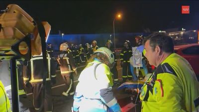 Tres muertos en un terrible accidente en la A-3 en Rivas Vaciamadrid
