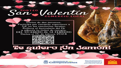 Ciempozuelos sortea dos jamones por San Valentín para apoyar al comercio local