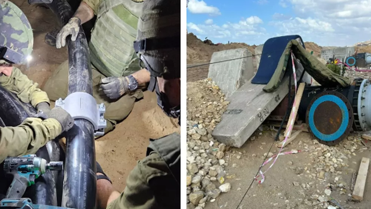 El Ejército israelí inunda un túnel en Gaza