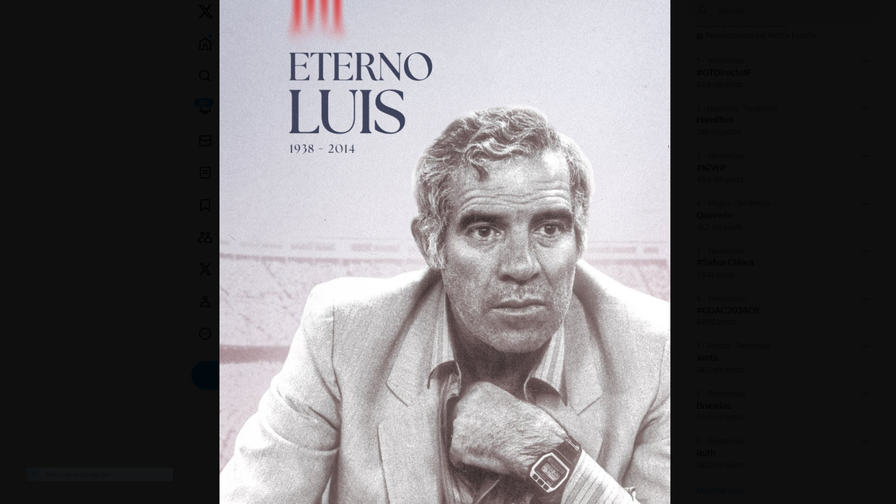 El Atlético de Madrid recuerda al "eterno" Luis Aragonés: "Siempre estarás en nuestros corazones"