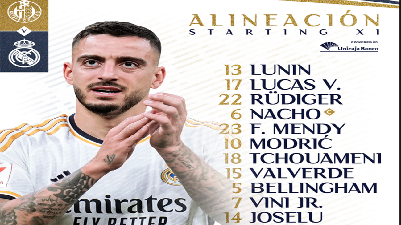 Alineación del Real Madrid