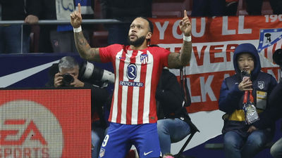 Memphis da la victoria al Atlético en el derbi frente al Rayo, 2-1
