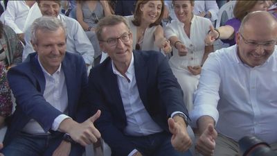 Líderes nacionales en el arranque de la campaña electoral para las elecciones gallegas del 18-F