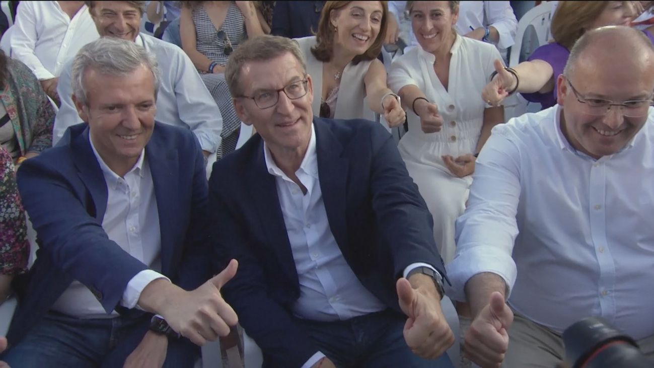 Líderes nacionales en el arranque de la campaña electoral para las elecciones gallegas del 18-F