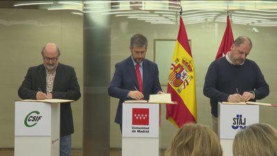 La Comunidad de Madrid firma un nuevo acuerdo para mejorar las condiciones económicas y laborales de sus funcionarios de Justicia