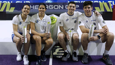 Martín di Nenno-Juan Tello y Delfi Brea-Sofía Araújo, vencedores de la Hexagon Cup de pádel de Madrid