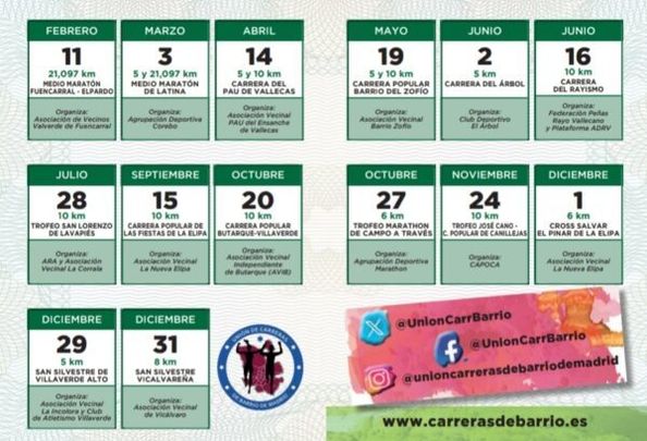 Calendario / Federación Regional de Vecinos de Madrid
